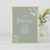 Rustieke Elegante Sage Green Wedding Zitting Grafi (Staand voorkant)