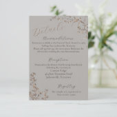 Rustieke Elegante Sagebrush Wildflowers Wedding En Informatiekaartje (Staand voorkant)