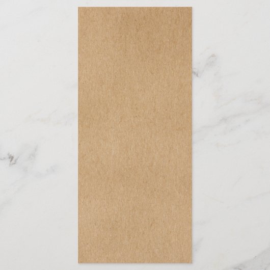 Rustieke Elegante Signature Trouwmenu Menu (Achterkant)