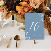 Rustieke Elegante Stoffige Blauwe Wildbloemen Boho Kaart