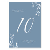 Rustieke Elegante Stoffige Blauwe Wildbloemen Boho Kaart (Voorkant)