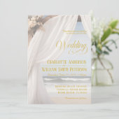 Rustieke Elegante Strand Huwelijksuitnodiging Kaart (Staand voorkant)