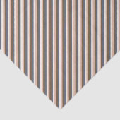 Rustieke Elegante Strepen Lichtroze Bruin Donkergr Tissuepapier (Detail)