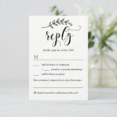 Rustieke Elegante Trouw-RSvp Zonder Menu Opties (Staand voorkant)