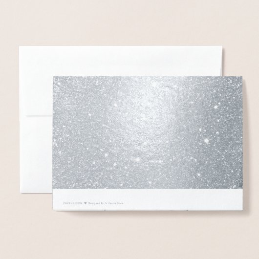 Rustieke Elegante Trouwen Echte Folie Dank u kaart (Met envelop)