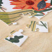 Rustieke Elegante Turkije Thanksgiving Botanisch Legpuzzel (Zijkant)