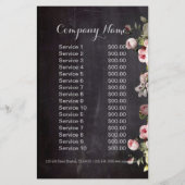 rustieke elegante vintage botanische krijtbord blo flyer (Achterkant)