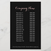 rustieke elegante vintage botanische krijtbord blo flyer (Achterkant)