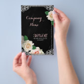 rustieke elegante vintage botanische krijtbord blo flyer (Hand)