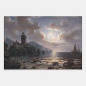 Rustieke Elegante Vrouw Ocean Decoupage Inpakpapier Vel (Voorkant 3)