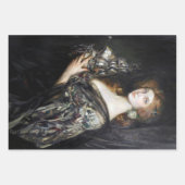 Rustieke Elegante Vrouw Ocean Decoupage Inpakpapier Vel (Voorkant)