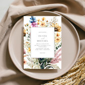 Rustieke Elegante Waterverf Bloemen Kaart