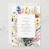 Rustieke Elegante Waterverf Bloemen Kaart (Voorkant)