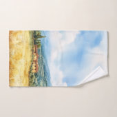 Rustieke Elegante Waterverf Toscaanse Middellandse Bad Handdoek (Handdoek)