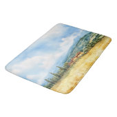 Rustieke Elegante Waterverf Toscaanse Middellandse Badmat (Gekanteld)