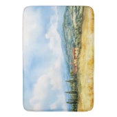 Rustieke Elegante Waterverf Toscaanse Middellandse Badmat (Voorkant Verticaal)