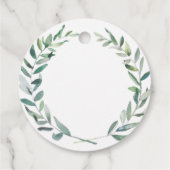 Rustieke elegante Waterverf verlaat Bruiloft Dank Bedankjes Labels (Achterkant)