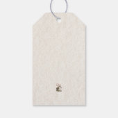 Rustieke Elegante Wilde Bloemen Script Bruiloft Cadeaulabel (Achterkant)