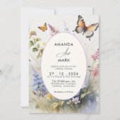 Rustieke Elegante Wildflowers Bloom Kaart (Voorkant)