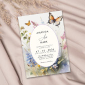 Rustieke Elegante Wildflowers Bloom Kaart