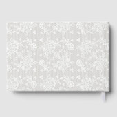 Rustieke Elegante Witte kant bruiloft Gastenboek (Achterkant)