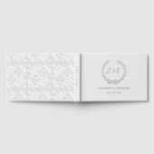 Rustieke Elegante Witte kant bruiloft Gastenboek (Volledig)