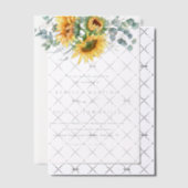 Rustieke Elegante Zonnebloem Eucalyptus Huwelijk Vellum Uitnodigingen (Offset (Uitnodiging))