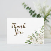Rustieke elegantie bedankje bedankkaart (Staand voorkant)