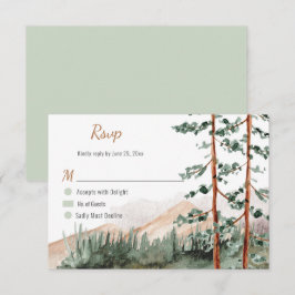 Rustieke Elegantie Bergen Bos Dennen Sparrenbomen RSVP Kaartje