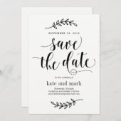 Rustieke Elegantie BEWERKBARE KLEUR Save The Date  Kaart (Voorkant / Achterkant)