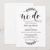 Rustieke Elegantie BEWERKBARE KLEUR Trouw Uitnodig Bedankkaart (Voorkant / Achterkant)