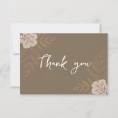 Rustieke Elegantie Bloemen Trouwen Dank u Kaarten (Voorkant)