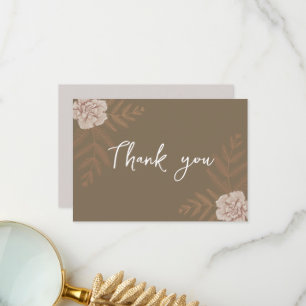 Rustieke Elegantie Bloemen Trouwen Dank u Kaarten