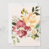 Rustieke Elegantie | Bloemenbruiloft Kaart (Achterkant)