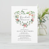 Rustieke Elegantie Blush Bloemen Vrijgezellenfeest Kaart (Staand voorkant)