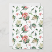 Rustieke Elegantie Blush Bloemen Vrijgezellenfeest Kaart (Achterkant)