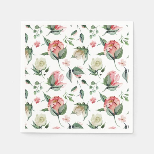 Rustieke Elegantie Blush Roze Vrijgezellenfeest Servet (Voorkant)