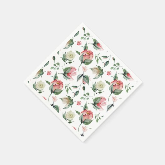 Rustieke Elegantie Blush Roze Vrijgezellenfeest Servet (Hoek)