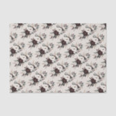 Rustieke Elegantie Bourgondië Bloemen Huwelijk Tissuepapier (Voorkant)