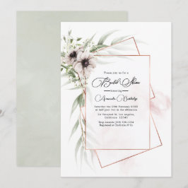 Rustieke Elegantie Bronzen Geometrische Vrijgezell Kaart