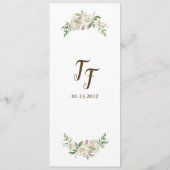 Rustieke Elegantie Bruiloft Menu Kaart (Achterkant)