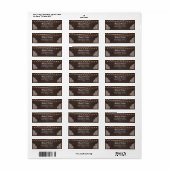 Rustieke Elegantie Bruiloft Retouradres Label (Full Sheet)