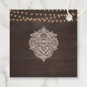 Rustieke Elegantie Bruiloft Welkomstgeschenk Label (Achterkant)