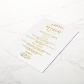 Rustieke Elegantie ECHTE FOLIE Elegant Menu Kaart (Gedraaid)