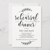 Rustieke Elegantie EDITABLE KLEUR repetitie diner Kaart (Voorkant)