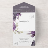 Rustieke Elegantie Een unieke wijngaard bruiloft All In One Uitnodiging (Buitenkant)