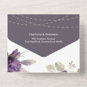 Rustieke Elegantie Een unieke wijngaard bruiloft All In One Uitnodiging (Achterkant)