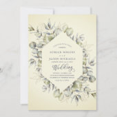 Rustieke Elegantie Eucalyptus Greenery Wedding Kaart (Voorkant)