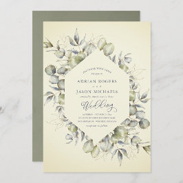 Rustieke Elegantie Eucalyptus Greenery Wedding Kaart