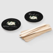 Rustieke Elegantie Floral bruiloft Welkom Hand Fan Handwaaier (Niet-gemonteerd)